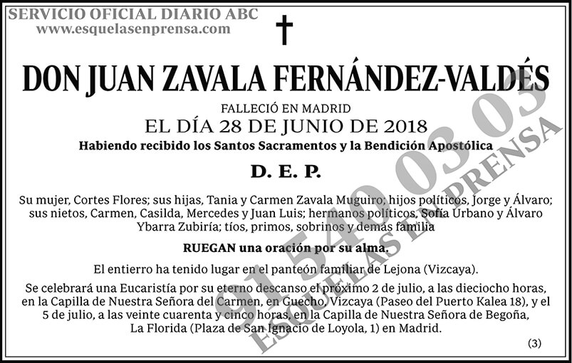 Juan Zavala Fernández-Valdés